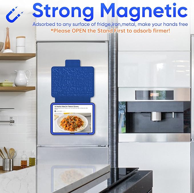 SEYMAC stock Case for iPad (A16) 11th/10th Generation 11''/10.9'', Strong Magnetic Auto Sleep Shockproof Case with Absorbing Multi-Angles Stand, Pen Holder, Card Slot (Blue)
