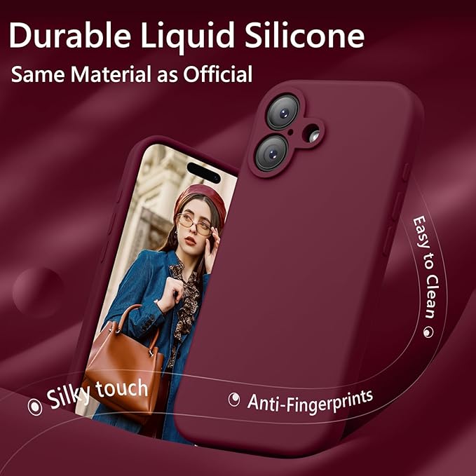 FireNova Magnetic for iPhone 17 Case, Compatible with MagSafe, [Integrated Silicone Camera Control Button] [Camera Protection] Anti-Scratch Microfiber Lining Phone Case, 6.3", Plum