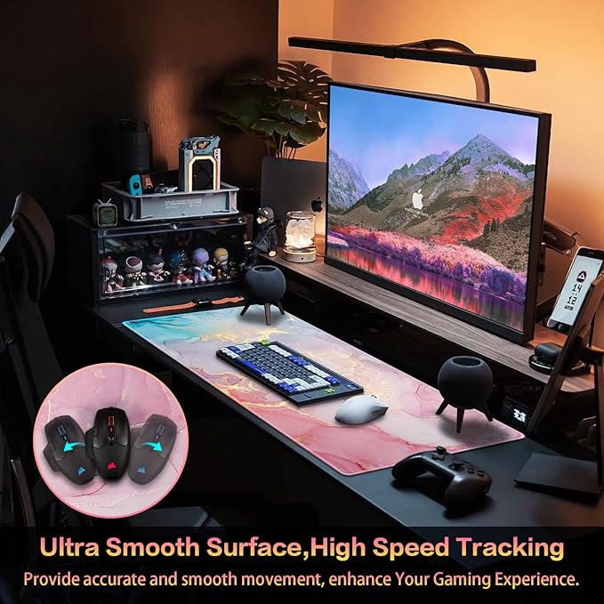 Canjoy Gaming Mouse Pad, Large Extended Mouse Pad Big Computer Mousepad for Home Office Gaming Work 31.5x15.7inch