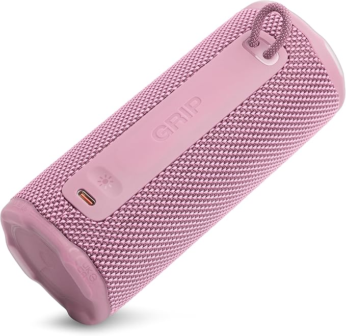 JBL Grip - Compact Bluetooth Speaker with Bold Pro Sound and Ambient Light, up to 14 Hours of Playtime, Water, Dust and Drop-Proof (IP68), & Multi-Speaker Connection with Auracast™ (Pink)
