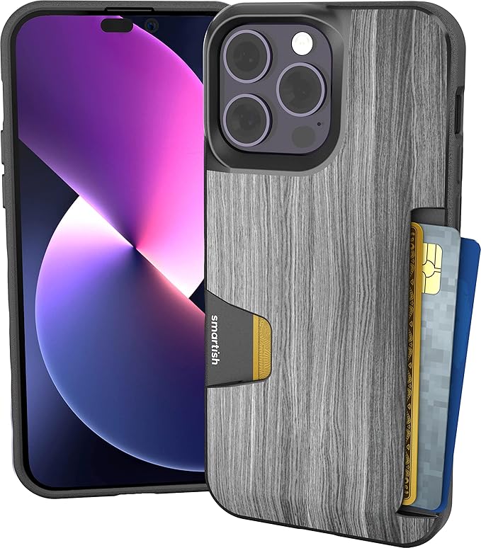 Smartish® iPhone 14 Pro Max Wallet Case - Wallet Slayer Vol. 1 [Slim + Protective] Credit Card Holder - Drop Tested Hidden Credit Card Slot Cover for Apple iPhone 14 Pro Max - Graspin' Aspen