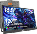 InnoView 2K Portable Monitor for Laptop 18.5" 2560x1440p QHD 120Hz 100% sRGB USB-C Standard HDMI Gaming Monitor,HDR Travel External Second Screen for Laptop, PC, Game Consoles