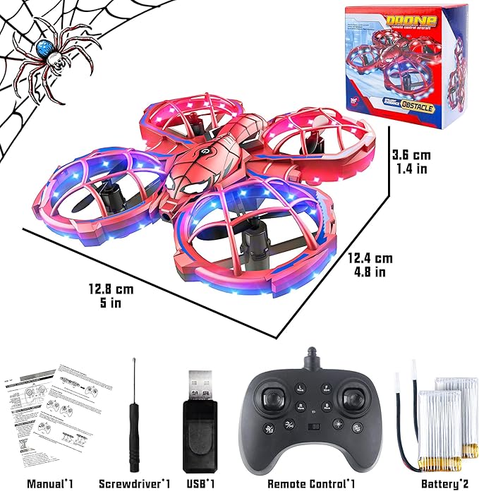 BEZGAR Mini Drone Easy to fly Beginner, LED Remote Control Drones, RC Quadcopter with Auto Hovering, 3 Speed Mode, 360° Flips Stunt, Headless Mode, Obstacle Avoidance, Birthday Gifts for Kids 8-12
