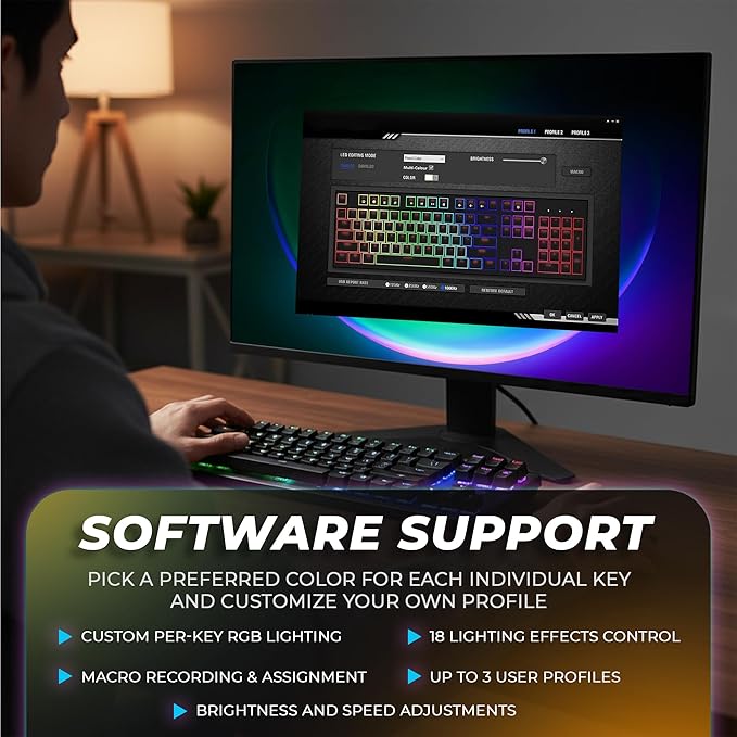 TECWARE Phantom+ Elite 87 Mechanical Gaming Keyboard | RGB LED Backlit | Hot Swappable Wraith Brown Switches | 87 Key TKL Layout | Thocky Sound Profile | Tri-Mode Wireless Bluetooth/2.4GHz | Black