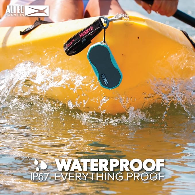 Altec Lansing - Baby Boom Waterproof Bluetooth Speaker, Wireless & Portable for Travel & Outdoor Use, Deep Bass & Loud Sound, 1 Pack (Black)