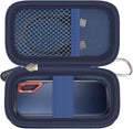 GWCASE Hard Case for SanDisk Extreme Portable SSD 1TB 2TB 4TB 8TB 500GB, External for Solid State Drive Travel Carrying Holder with Mesh Pocket for USB Cables & SD Cards(Bag Only)-Dark Blue