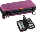 Double-Layer Carrying Case - Hard Shell Electronic Organizer Zipper Travel Case - Portable Tech Accessories Storage Pouch Bag for Charger, Adapter, Anker Power Bank, Phone, Battery, Cord, Cable, Card
