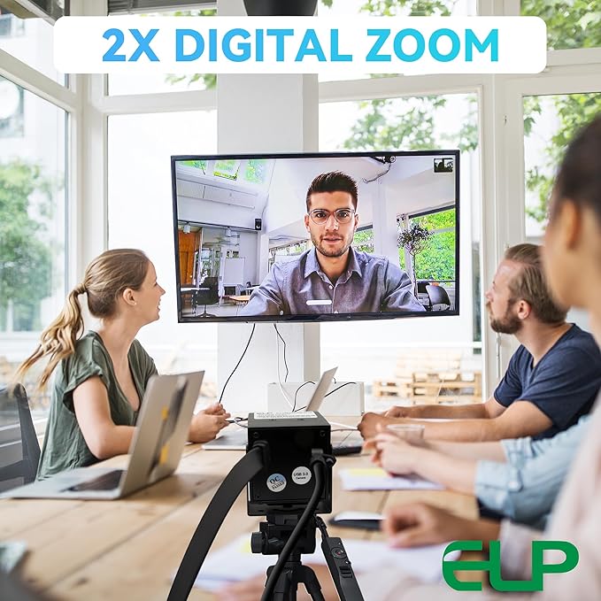 ELP 4K 60fps HDMI Webcam USB3.0 Camera Dual Output Wide Angle 120degree Low Distortion Lightburn_Camera 2X Digital Zoom Webcamera H.264 High Speed USB Security Cameras for Computer TV Monitor