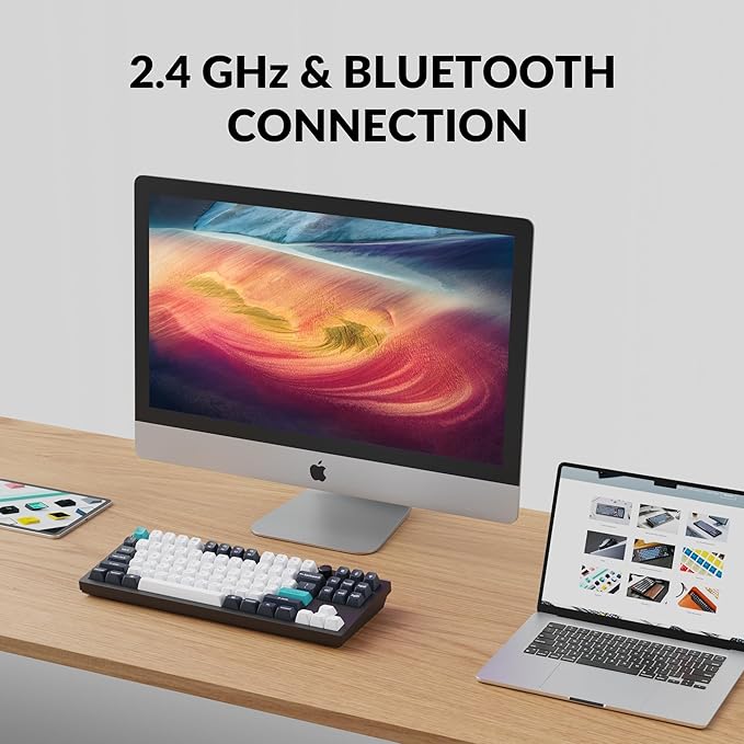 Keychron Q3 Max Wireless Custom Mechanical Keyboard, Full Aluminum 2.4 GHz Bluetooth QMK TKL Layout RGB with Hot-swappable Gateron Banana Switch Compatible with Mac Windows Linux
