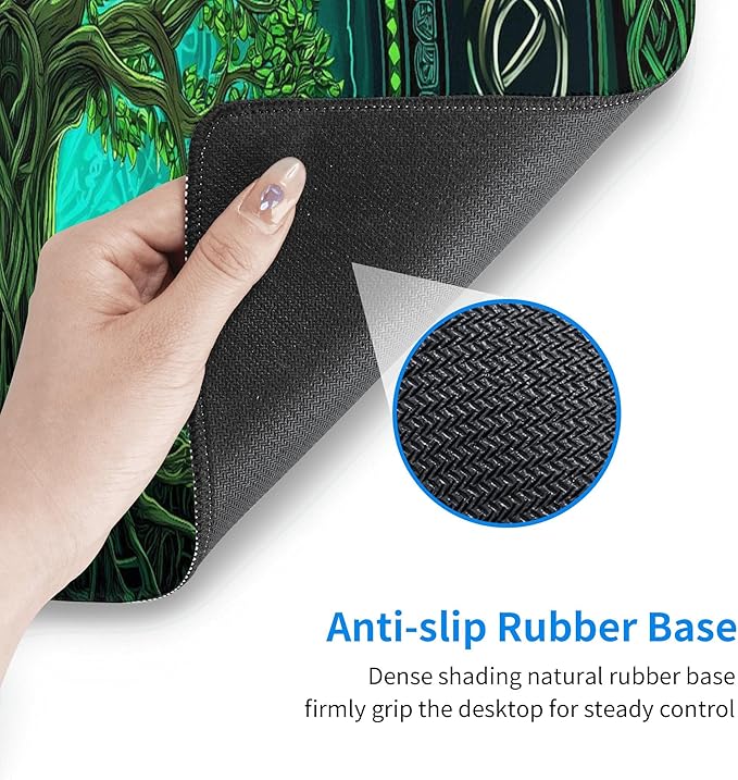 Tree Mouse Pad Extended Large Gaming Mouse Pad XL Stitched Edges for Gamer Home Office 31.5 X 11.8 Inch
