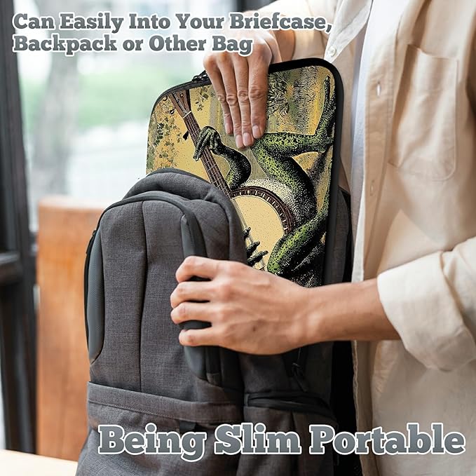 Laptop Sleeve Case Bag 13 inch, Music Frog Slim Carrying Case Handbag Travel Laptop Bag for 13 inch MacBook Air M3/M2/Pro M2/ 13" iPad Pro/Air M4/M2 2024