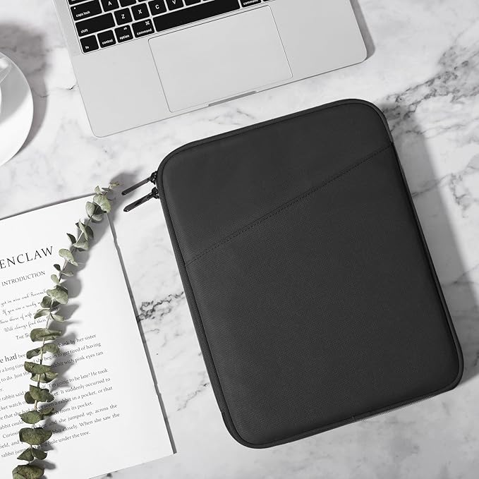 TiMOVO 13 Inch Tablet Sleeve with Pocket for iPad Air 13" M3 2025, iPad Pro 13"/12.9", Galaxy Tab S9/S10 Plus/S9 FE+ 12.4", Remarkable Paper Pro 11.8", Black
