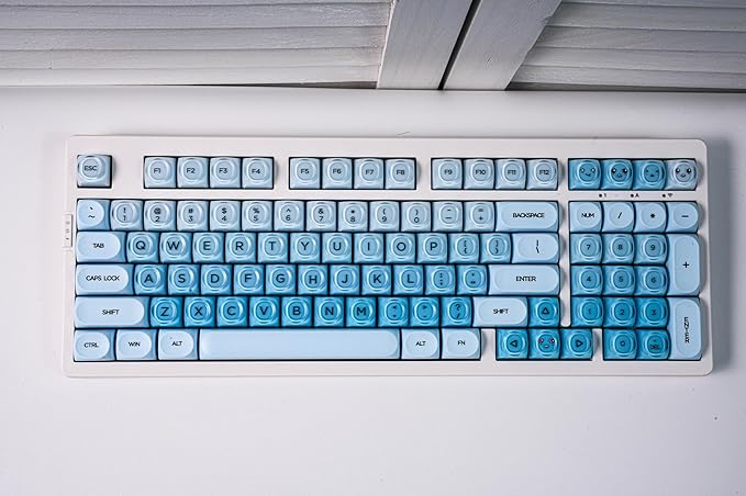 ZORNHER ZH980 Foundation Wireless Mechanical Keyboard,95% Blue Creamy Keyboard with Number Pad,Hot-Swappable Gaming Keyboard,Jelly Keycaps,Creamy Sounding Linear Switches,Hot-Swappable,Full Size
