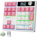 BOYI TD31Pro Gaming Keypad,BT5.0/2.4G/Type-C Wireless Numeric Keypad,RGB HotSwap Numpad Mechanical Number Pad,Gasket Number keypad Shortcut Keyboard(Romatic Cherry Blossom Keycaps)