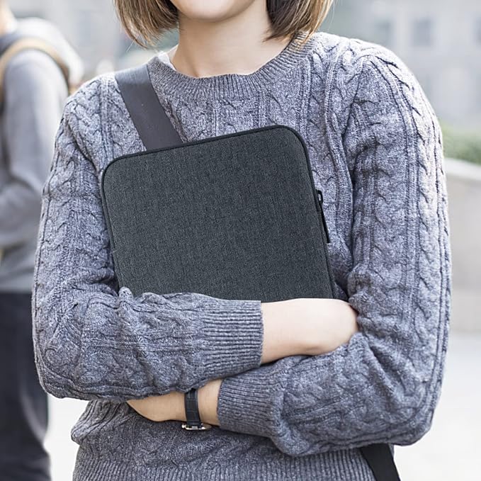 MoKo 7-8 Inch Tablet Sleeve Bag, Polyester Pouch Cover Case Fits iPad mini (A17 Pro) 8.3" 2024, iPad mini 6/5/4/3/2/1, Samsung Galaxy Tab S2 8.0, Tab A 8.0, ZenPad Z8s 7.9,Space Gray
