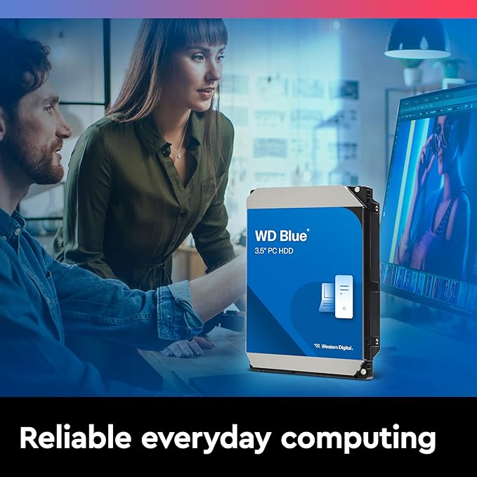 Western Digital 6TB WD Blue PC Internal Hard Drive HDD - 5400 RPM, SATA 6 Gb/s, 256 MB Cache, 3.5" - WD60EZAX