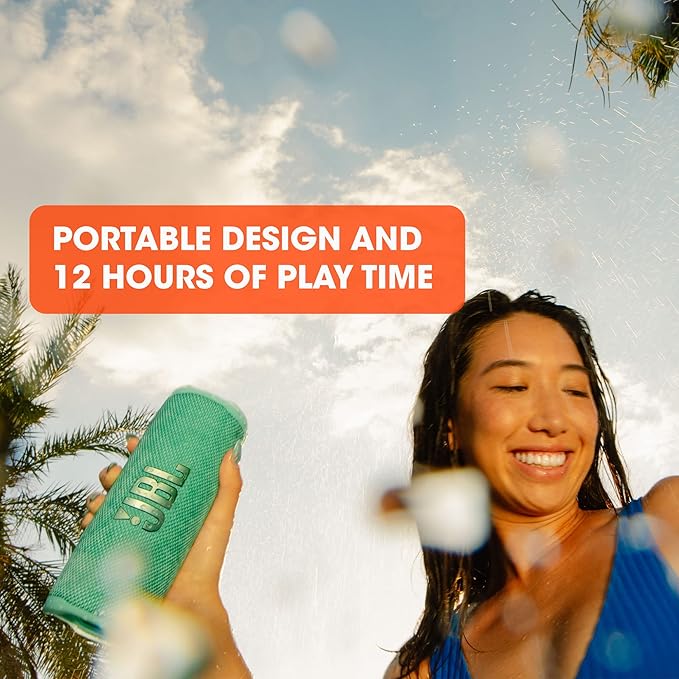JBL Flip 6 - Portable Bluetooth Speaker, powerful sound and deep bass, IPX7 waterproof, 12 hours of playtime, JBL PartyBoost for multiple speaker pairing for home, outdoor and travel (Camo)