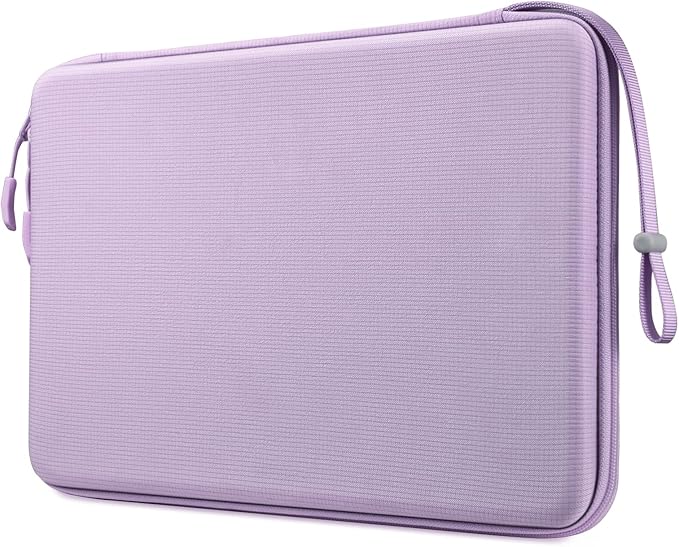 FINPAC 15.6-inch Hard Laptop Sleeve Case Compatible with 15.6 Inch Acer Aspire, Shockproof Computer Carrying Case for HP Dell Razer Samsung Laptop Chromebook, Lilac