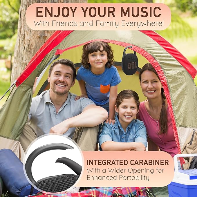 JBL Clip 5 Portable Bluetooth Speaker, IP67 Waterproof & Dustproof, Long-Lasting Battery - Squad - Boomph's Comprehensive Ultimate Performance Cloth Solution for Your On-the-Go Sound Experience
