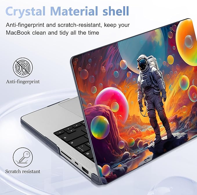 May Chen for 2026 MacBook Pro 14-inch M5 M4 M3 M2 M1 Pro/Max Chip, Release 2026 2025-2021, Model A3427 A3426 A3434 A3112 A3401 A3185, Plastic Hard Shell with Keyboard Cover, Astronaut