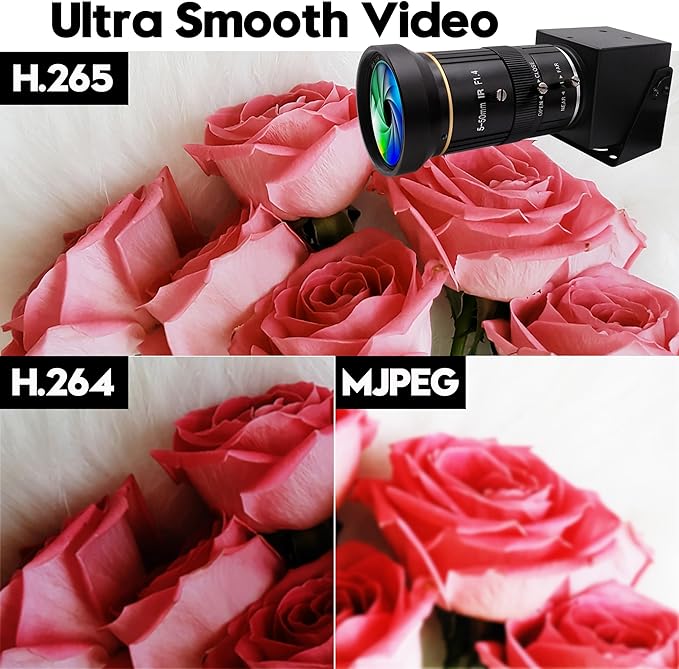 HDMI USB Webcam 4K Camera Simultaneous Output Video Conference 10X Optical Zoom Lens Close up Computer Web Cam for Webcast Industrial Inspection Education Training Camera