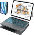 WIWU for iPad Case with Keyboard Air 11 Inch M4 2026 A16 10th Gen Magnetic Detachable Keyboard Case Adjustable Stand Backlit Keys Touchpad (Grey, for iPad 11/10/Air 5/4/11"(M2/M3/M4) Pro 11" 4/3/2/1)