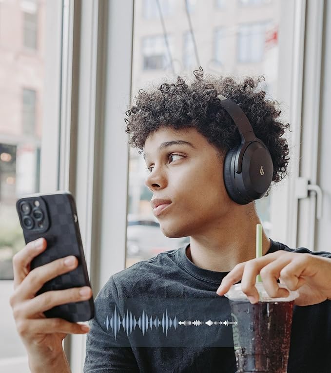 Edifier WH700NB Pro Wireless Over-Ear Headphones with Active Noise Cancellation, Hi-Res Audio, Bluetooth V5.4, Multi-Point Connection, Al Clear Calls, Fast Charging, Foldable - Ivory
