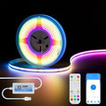 MIWISE RGB Smart IC COB LED Strip Lights Chasing Color, USB LED Strip Light Addressable, Rainbow Effect with Music Sync, App Control, Compatible with Alexa and Google for TV, Bedroom, Cabinet, 9.84ft