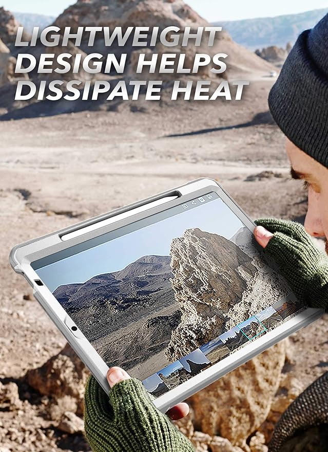 SUPCASE Unicorn Beetle Pro Series Case Designed for iPad Air 4 (2020) 10.9 Inch, with Pencil Holder & Built-in Screen Protector Full-Body Rugged Heavy Duty Case(White)