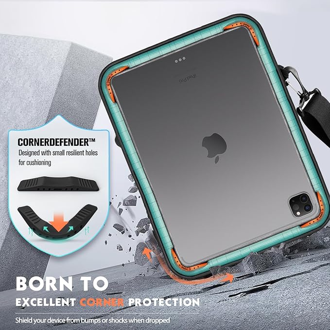 MoKo 10-13 Inch Tablet Sleeve Bag Carrying Case with Pockets Fits New 13-inch iPad Air M4 2026 & Pro M5,Pro 12.9/11,iPad 10th/Air 5/4th 10.9,i-Pad 7/8/9th 10.2, Galaxy Tab S8+/S9+ 12.4, Black & Gray