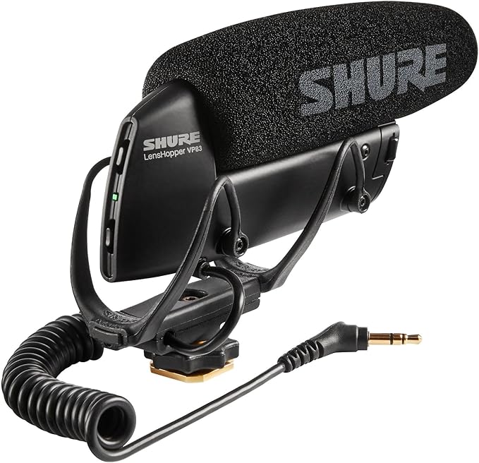 Shure VP83 LensHopper Camera-Mounted Condenser Shotgun Microphone for use with DSLR Cameras and HD Camcorders - Capture Detailed, High Definition Audio with Full Low-end Response