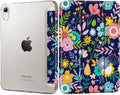 DONGKE for iPad Mini 7 (A17 Pro) 2024 & iPad Mini 6 2021 8.3 Inch, Slim Foldable Stand Hard PC Translucent Back Shell Smart Cover for iPad Mini 7th/6th Generation [Auto Wake/Sleep] - Beautiful Flowers