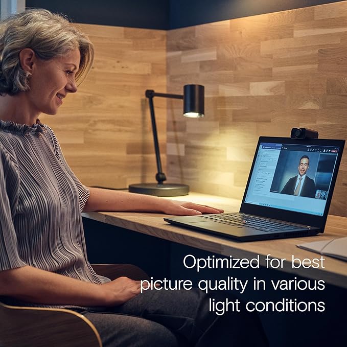 EPOS Expand Vision 1, 4k USB Webcam Microsoft Teams and Zoom Certified with Noise Canceling Microphone, Easy Setup, Portable for PC and Meetings, HD Video, Webcam for Video Conferencing and Business