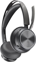 Poly - Voyager Focus 2 UC USB-C Headset (Plantronics) - Bluetooth Dual-Ear (Stereo) Headset with Boom Mic - USB-C PC/Mac Compatible - Active Noise Canceling - Works with Teams, Zoom (Certified) & More