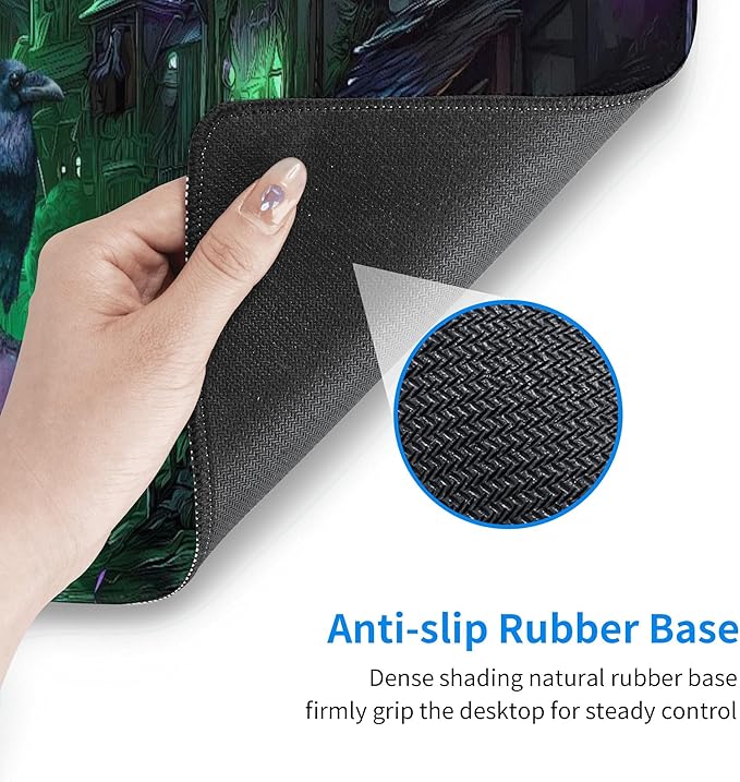 Halloween Mouse Pad Extended Large Gaming Mouse Pad XL Stitched Edges for Gamer Home Office 31.5 X 11.8 Inch