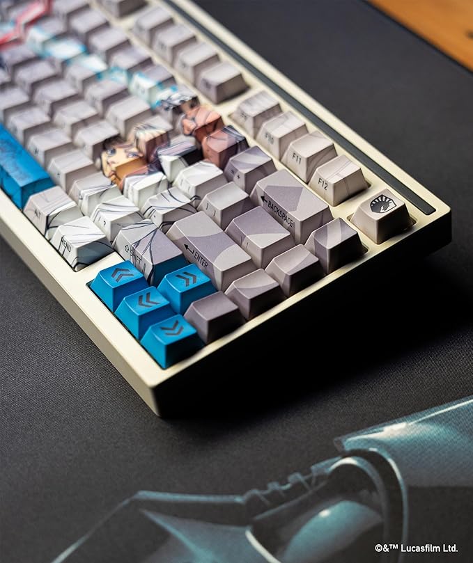 Team Liquid Star Wars Skywalker PBT Dye Sub Keycaps for Mechanical Gaming Keyboards, Cherry MX Switches, Custom Side Print, ANSI ISO Support, US Layout