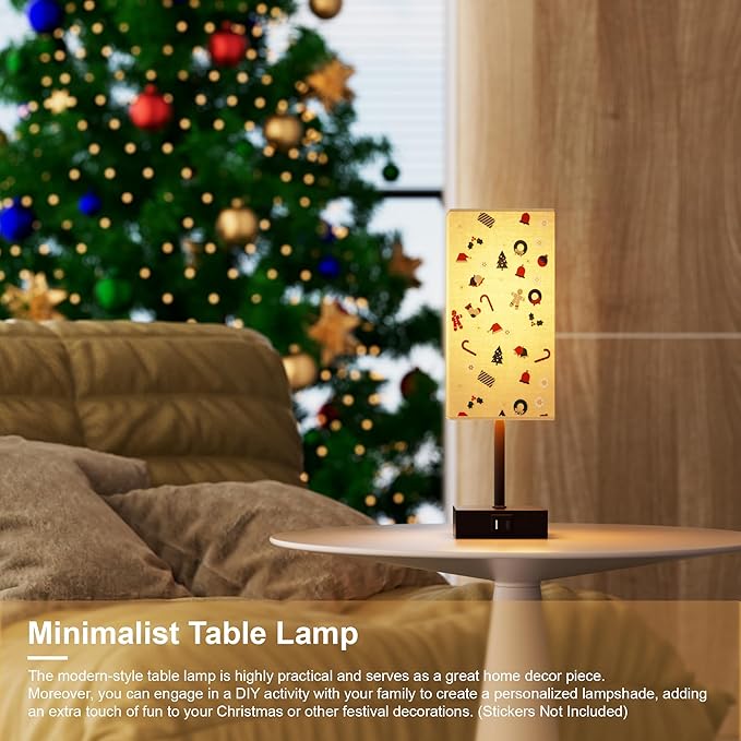 Touch Bedside Lamp for Bedroom Set of 2, 3 Way Dimmable Table Lamp with USB C+A Charging Ports, Small Nightand Lamps for Bedroom Decor, Living Room, Home, LED Bulbs Included, Upgraded Beige