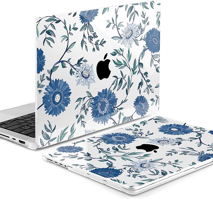 Batianda for MacBook Pro 14 Inch Case 2026-2021 Release M5 M4 M3 M2 M1 Pro/Max, 1.2mm Slim Graphic Hard Shell Cover with Keyboard Cover, Screen Protector 4-in-1 Bundle, Florals
