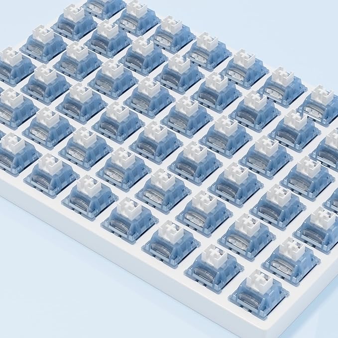 Zjmehty Outemu(Gaote) Ice Blue Switches for MX Mechanical Gaming Keyboard,3-Pin Clicky Dustproof Switches(108pcs)