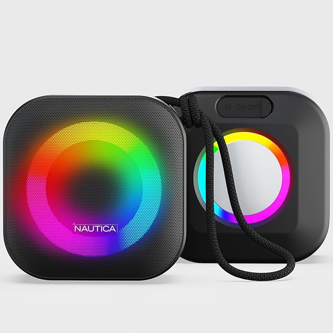 Nautica Urban SP400 True Wireless Outdoor Speaker, Portable IPX5 Waterproof Bluetooth Speaker with 2-Hour Quick Charge & 45-Day Standby, Perfect for Camping, Beach, Backyard & Travel