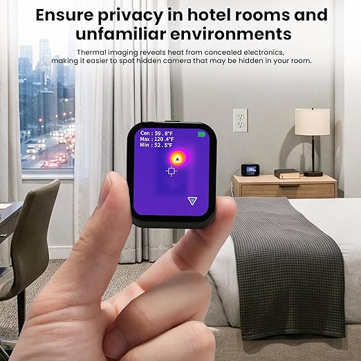 Small Thermal Imaging Camera for Home Inspection – 128×96 IR Resolution Thermal Camera for Wall Leak & Insulation Detection, Mini Thermal Imager for Beginner