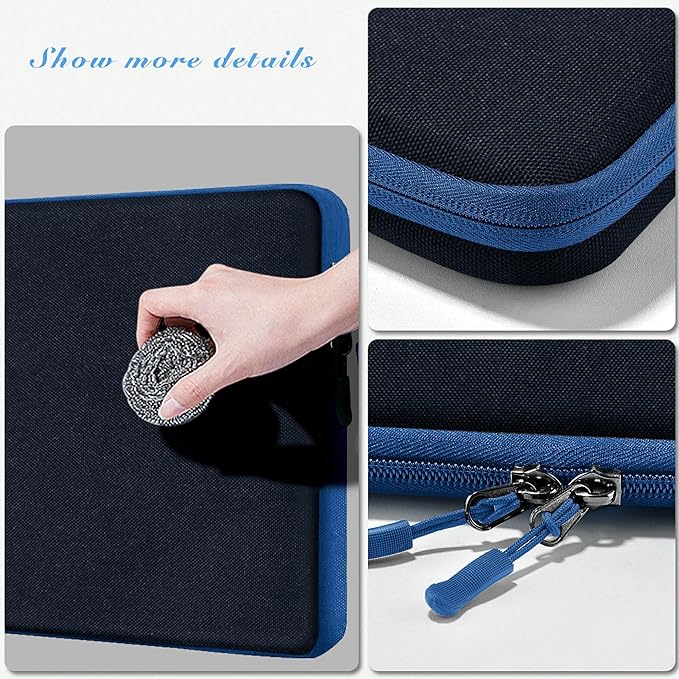 Hseok Laptop Case 13 Inch Sleeve Compatible with MacBook Neo 13, MacBook Air Pro 13 M5/M4/M3/M2/M1, iPad Pro Air 12.9" 13", XPS 13, Protective Computer Bag with Side Pocket & Dual Zippers,B02K03
