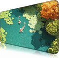 Japanese Koi Fish Desk Mat Pad XXL Large Lofi Serene Pond Playmat Gaming Mouse Pad Desktop Mat for Office,Computer,Keyboard,Laptop and Home 31.5 X 15.7inch