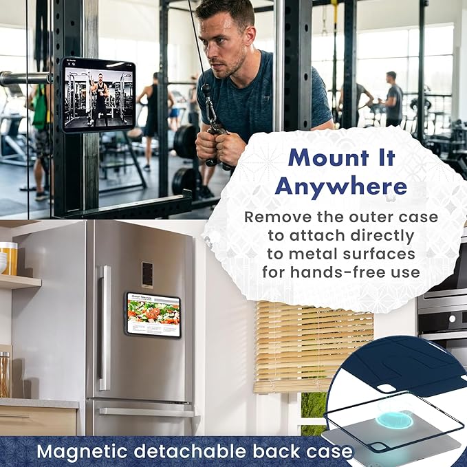 BELLEMOND iPad Air 11" Case M4 2026 / M3 2025 / M2 2024 | Origami Folio Stand | 6-Mode Foldable, Magnetic Detachable Cover | Mamoru Ori Case | Navy & Pale Blue
