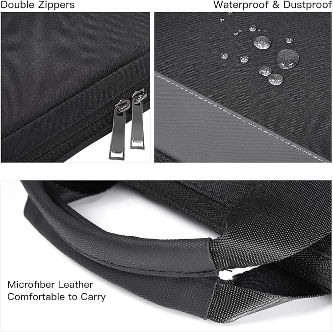 15.6 Inch Laptop Sleeve Bag, Men Women TSA Case for Macbook Pro 16 M5 M4 M3 M2 M1, Lenovo Ideapad 15.6, HP Envy/Victus 15.6, Acer Aspire/Nitro 5 15.6, Dell 15 16, ASUS Chromebook 15 16 Case, Black