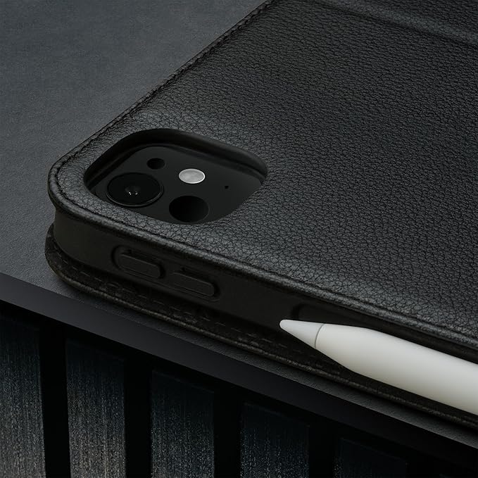 TORRO Case Compatible with iPad Pro 11” M5 / M4 (2025/2024) – Premium Leather iPad Pro 11” 2025/2024 Case with Stand Function, Apple Pencil Connectivity and Wake/Sleep Function (Black)