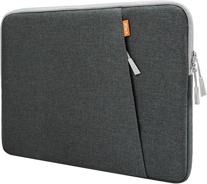 JETech Laptop Sleeve for 15-Inch Notebook, Compatible with MacBook Air 15-Inch M5-M2, MacBook Pro 16-Inch M5-M1, Waterproof Shockproof Case with Accessory Pocket Bag (Dark Grey)