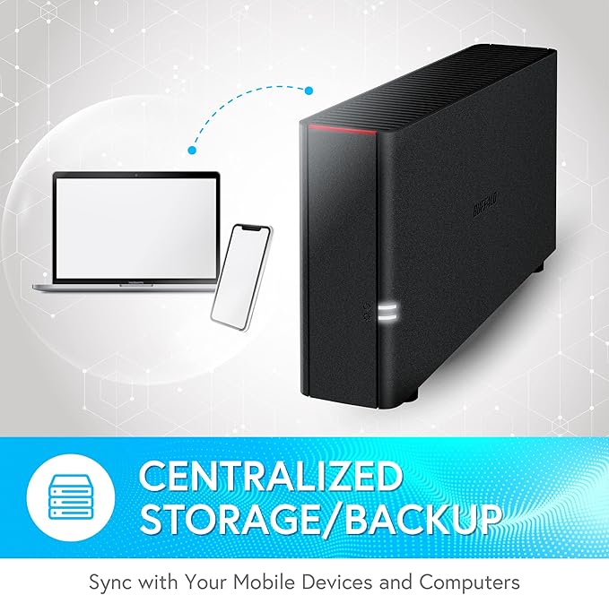 BUFFALO LinkStation 210 6TB 1-Bay NAS Network Attached Storage with HDD Hard Drives Included NAS Storage that Works as Home Cloud or Network Storage Device for Home