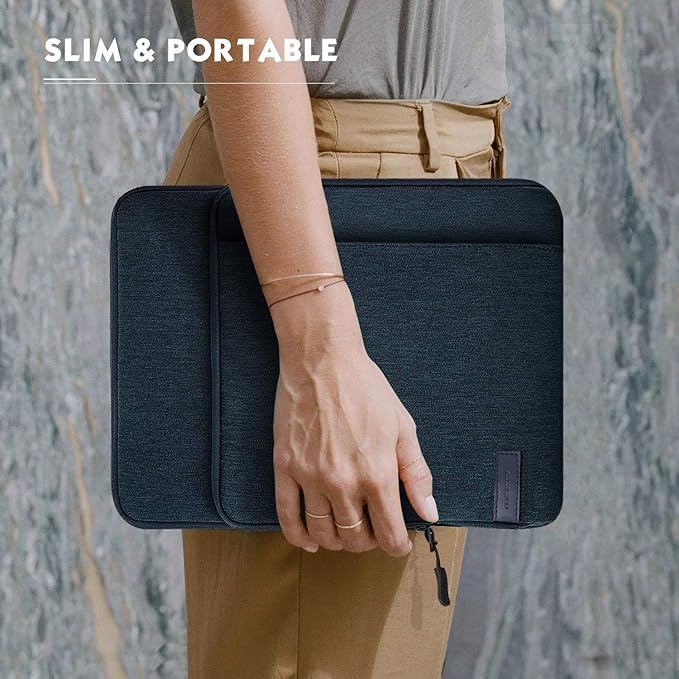 MoKo 10-13 Inch Tablet Sleeve Bag Carrying Case with Pockets Fits New 13-inch iPad Air M4 2026 & Pro M5,Pro 12.9/11,iPad 10th/Air 5/4th 10.9,i-Pad 7/8/9th 10.2, Galaxy Tab S8+/S9+ 12.4, Indigo