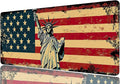 American Flag Desk Mat Vintage Statue Liberty Gaming Mouse Pad Mat with Stitched Edge Non-Slip Base Big Mouse Pad Compatible with Computer, Laptop, and Keyboard 31.5x11.8 Inch